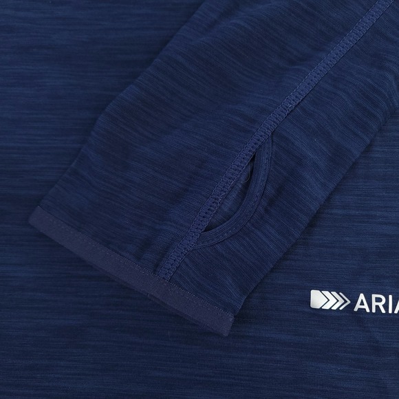 Ariat Tek Laguna Hoodie Womens Medium Heathered Blue Long Sleeve Pullover - Picture 12 of 13